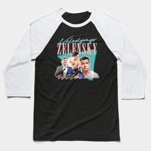 Zelensky Ukraine / Retro Fan Art Design Baseball T-Shirt